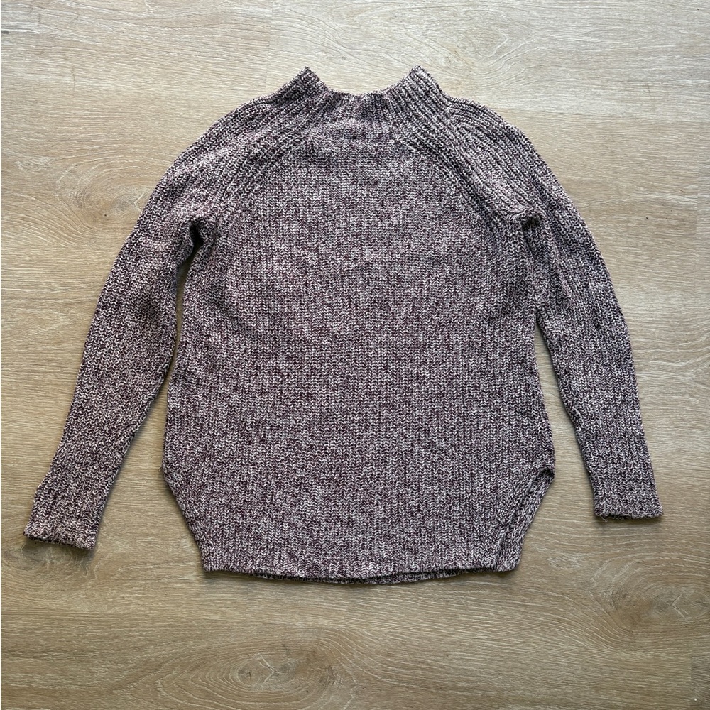 *SALE* 💰 LOFT Marled Mock Neck Purple Pink White Knit Winter Sweater Women’s XS